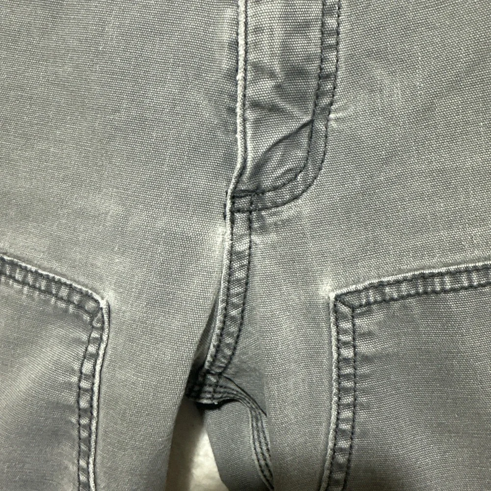 Carhartt Rugged Flex Men's 38 Gray Double Knee Relaxed Fit Carpenter Faded Pants